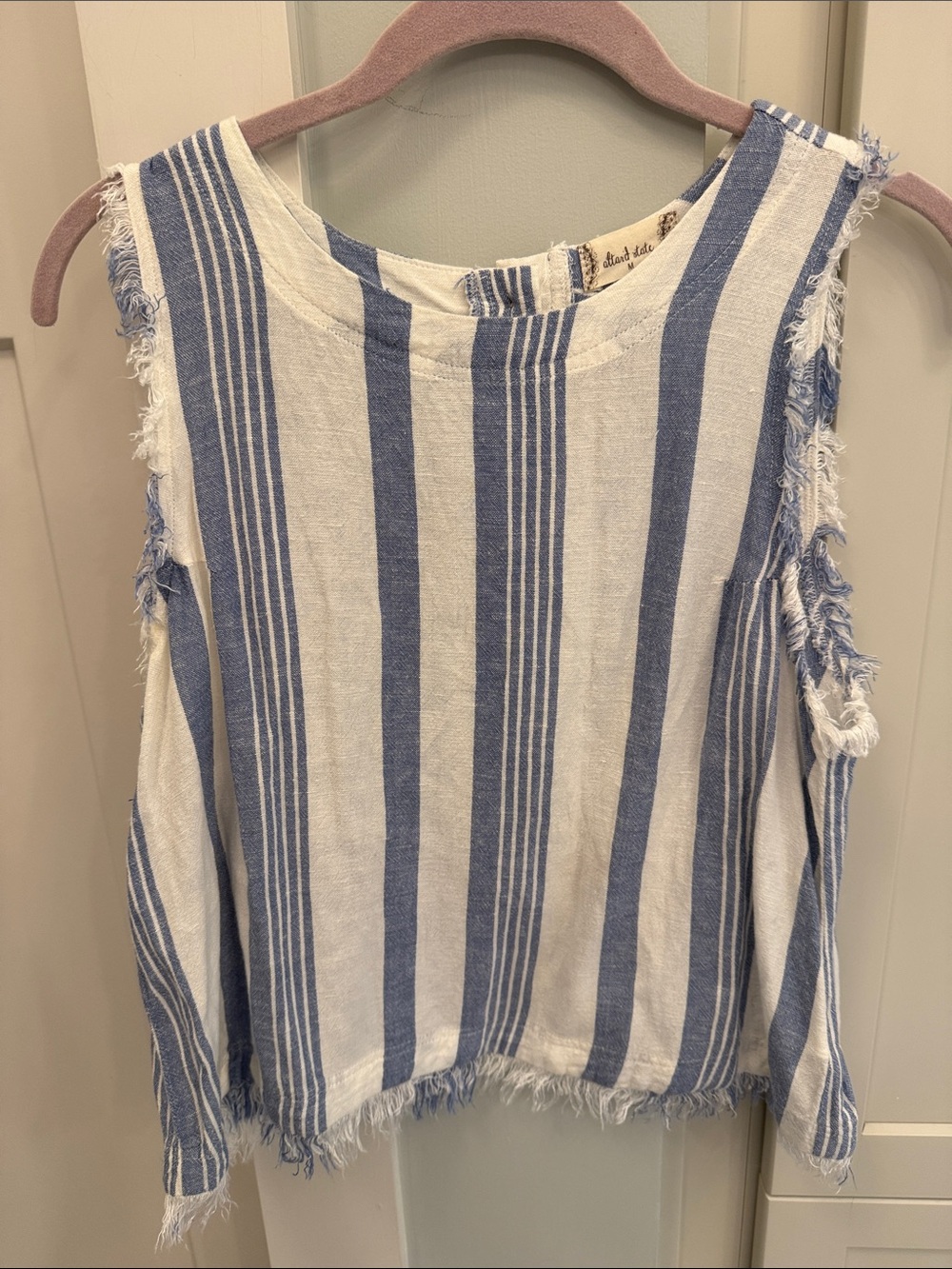 Altar'd State Blue and White Striped Top